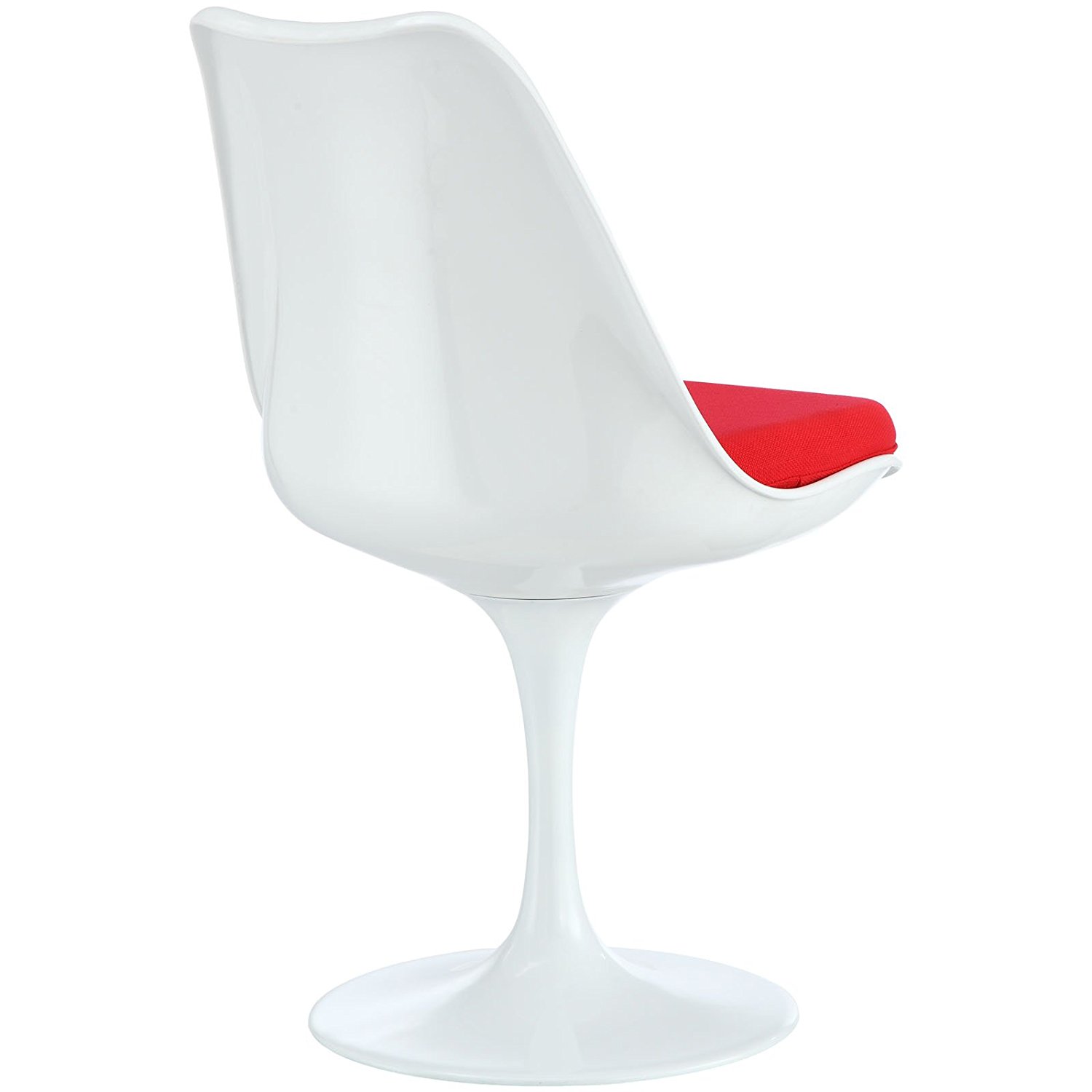 Стул Eero Saarinen Tulip Chair, красная подушка