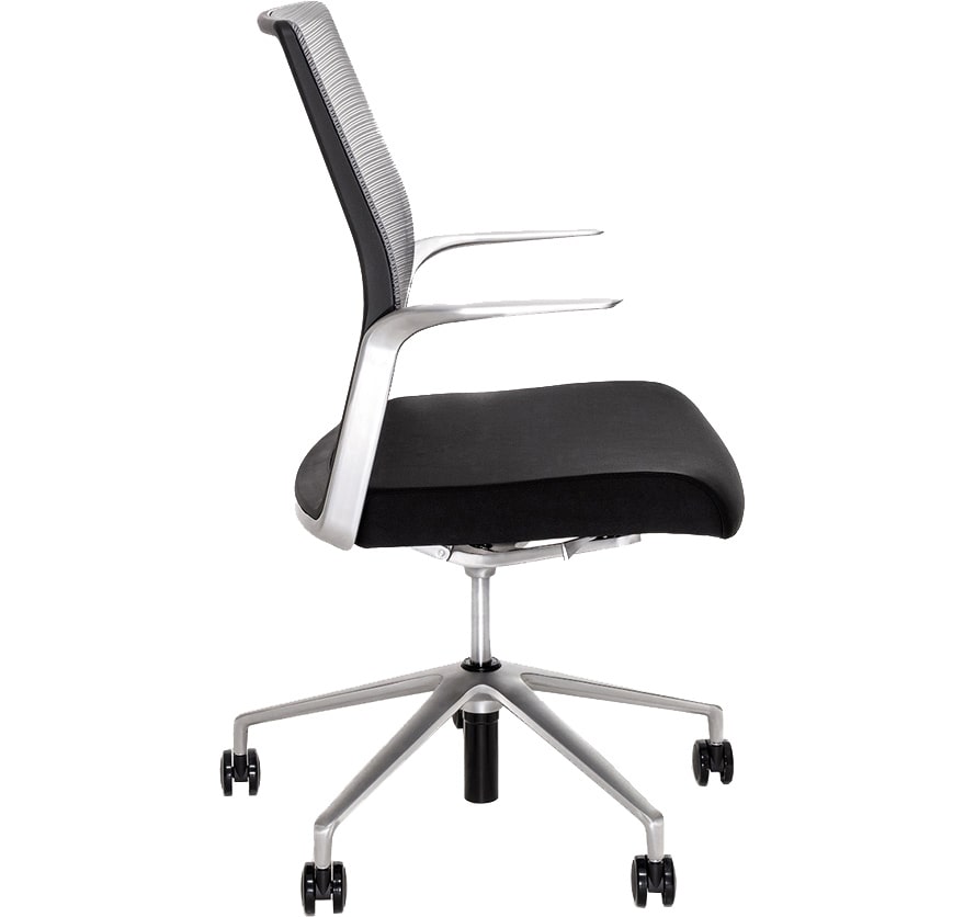 Эргономичное кресло Soho Design Hanson серая сетка / матовый алюминий