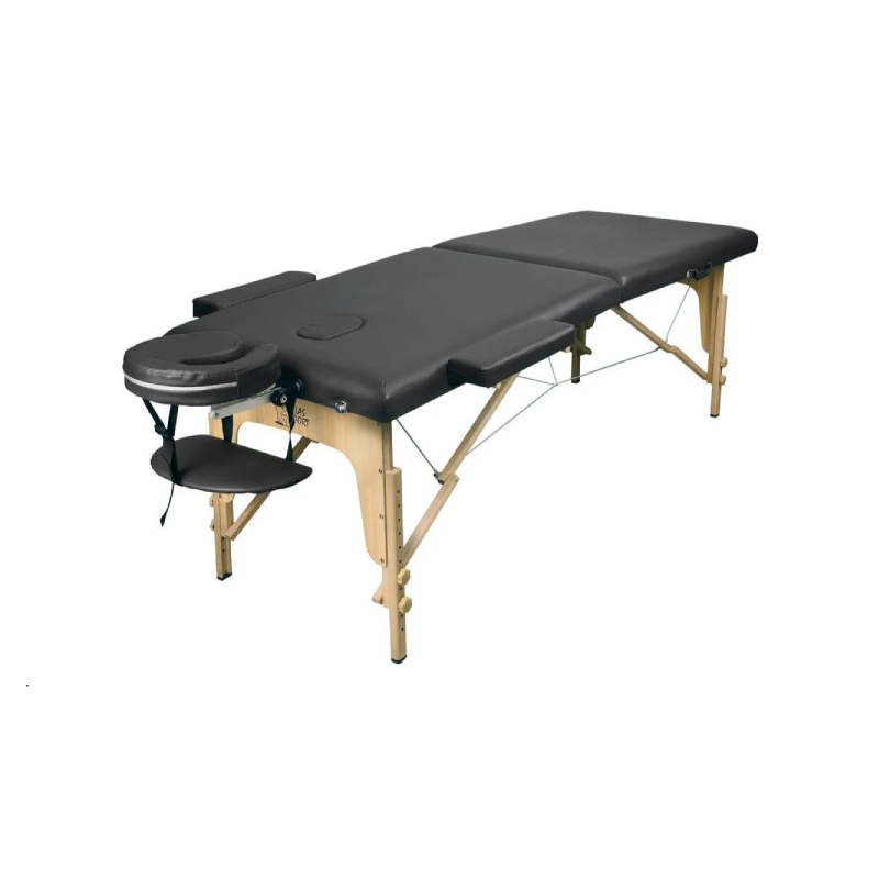 Складной массажный стол Atlas Sport 2-с, 60 см, деревянный (черный)