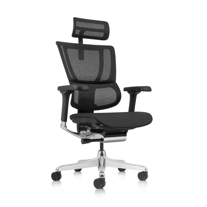 Эргономичное кресло Falto IOO-E2 ELITE (черн каркас / сетка Black T-168-B1 / крестовина металл)