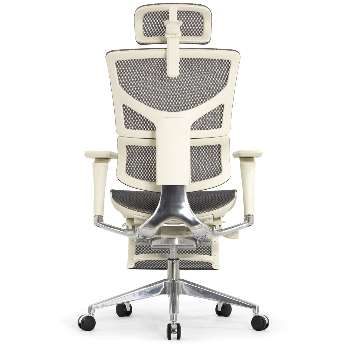 Эргономичное кресло Falto Sail 2 с подножкой (динамичный поясничный упор, подлокотники 6D (360), сетка, светлый)