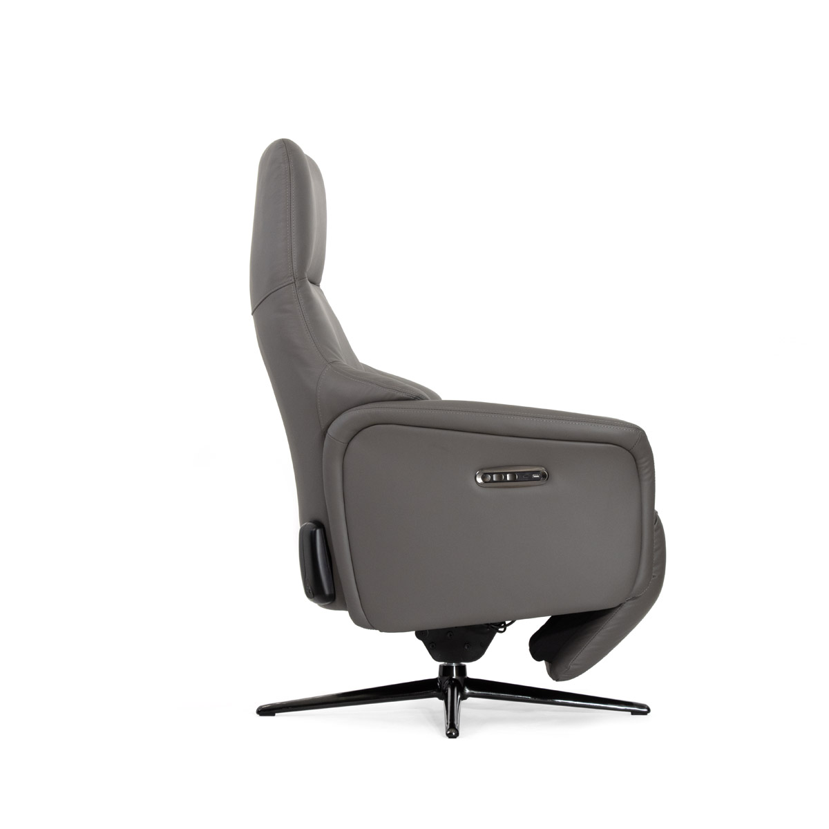 Кресло-реклайнер Falto Titanio (2 мотора, zero, аккумулятор, натуральная кожа, тёмно-серый)