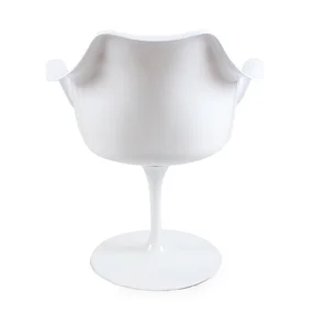 Стул Eero Saarinen Tulip Armchair, красная подушка