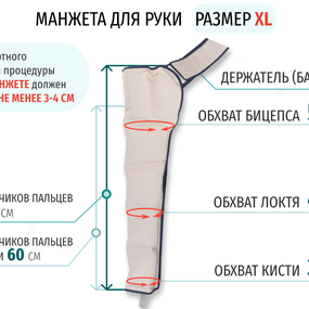 Лимфодренажный аппарат Gapo Alance GSM031 Комплект "С рукой" (Размер XL) White