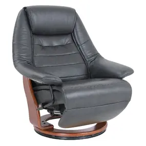 Кресло-реклайнер Relax Concord (2 мотора, натуральная кожа Nappa, тёмно-серый)