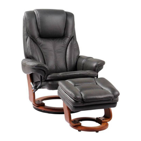 Кресло-реклайнер Relax Hana (оттоманка, натуральная кожа Nappa, тёмно-серый)