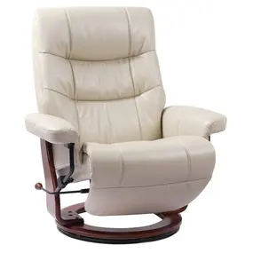 Кресло-реклайнер Relax Valencia (встроенная подножка, натуральная кожа, бежевый)