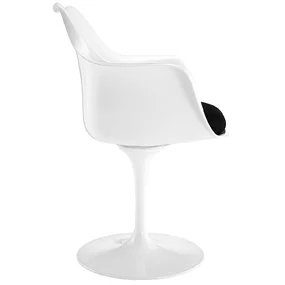 Стул Eero Saarinen Tulip Armchair, черная подушка