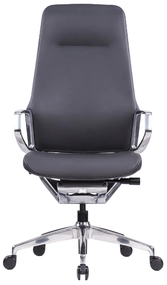 Эргономичное кресло руководителя Arico HB, чёрная кожа
