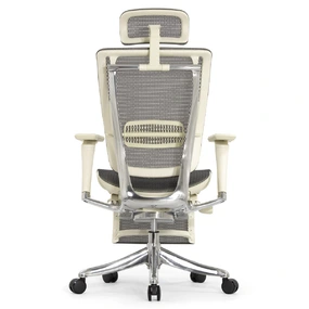 Эргономичное кресло Falto Spring 2 с подножкой (поясничный валик, подлокотники 6D (360), сетка, светлый)