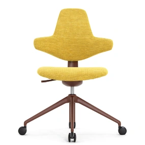 Эргономический стул Falto SOKOA ACTIV (отклонение, каркас бордо, ткань, жёлтый)