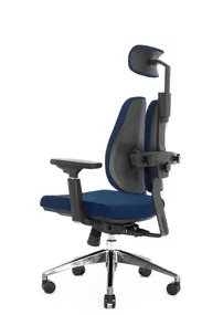 Ортопедическое кресло Falto ALPHA (корсетная спинка, ткань, тёмно-синий)