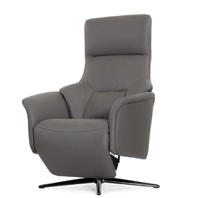 Кресло-реклайнер Falto Titanio (2 мотора, zero, аккумулятор, натуральная кожа, тёмно-серый)