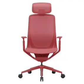 Эргономичное кресло Aria с подголовником сетка, коралловое