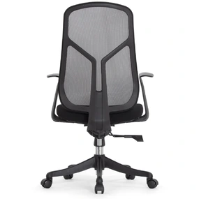Эргономичное кресло Falto Кураж (без подголовника, сетка, ткань, черный)