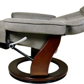 Кресло-реклайнер Relax Rio (встроенная подножка, искусственный нубук, серый)